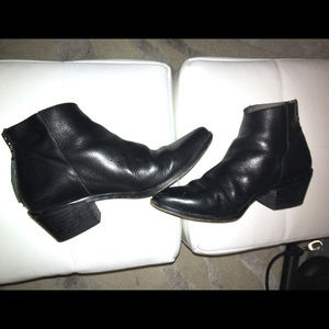 TOPSHOP LEATHER ANKLE BOOTS 8.5